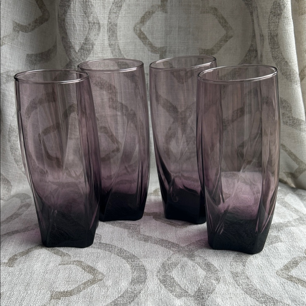 Vintage Libbey Imperial Plum Glasses 6.5”